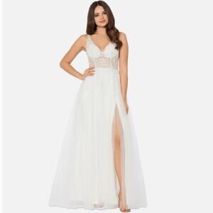 Blondie Nights Women's 3 Formal Dress Lace Corset Bodice